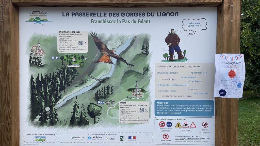 Passerelle himalayenne des Gorges du Lignon